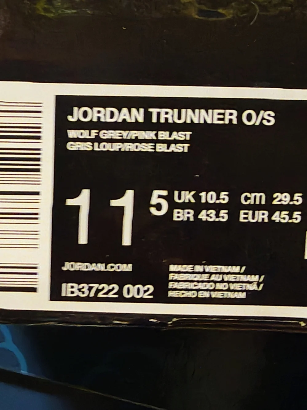 Nike Air Jordan Trunner O/S Wolf Grey/Pink 11.5 Mens. Super Comfortable!!